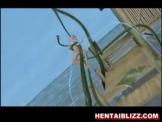 3d animado hentai chamada gaja fica fodido por enorme tentac